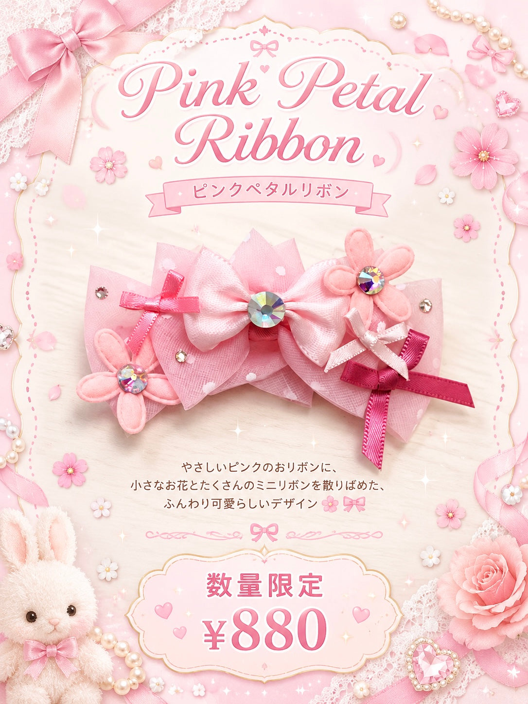 🎀Pink Petal Ribbon（ピンクペタルリボン）