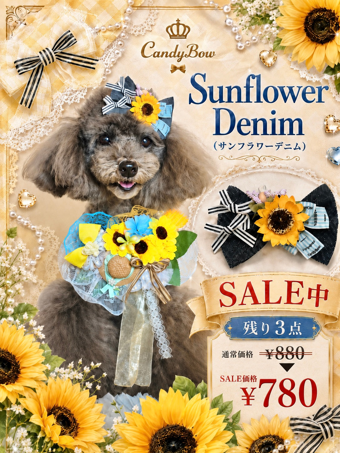 【在庫限り】🌻 Sunflower Denim（サンフラワーデニム）