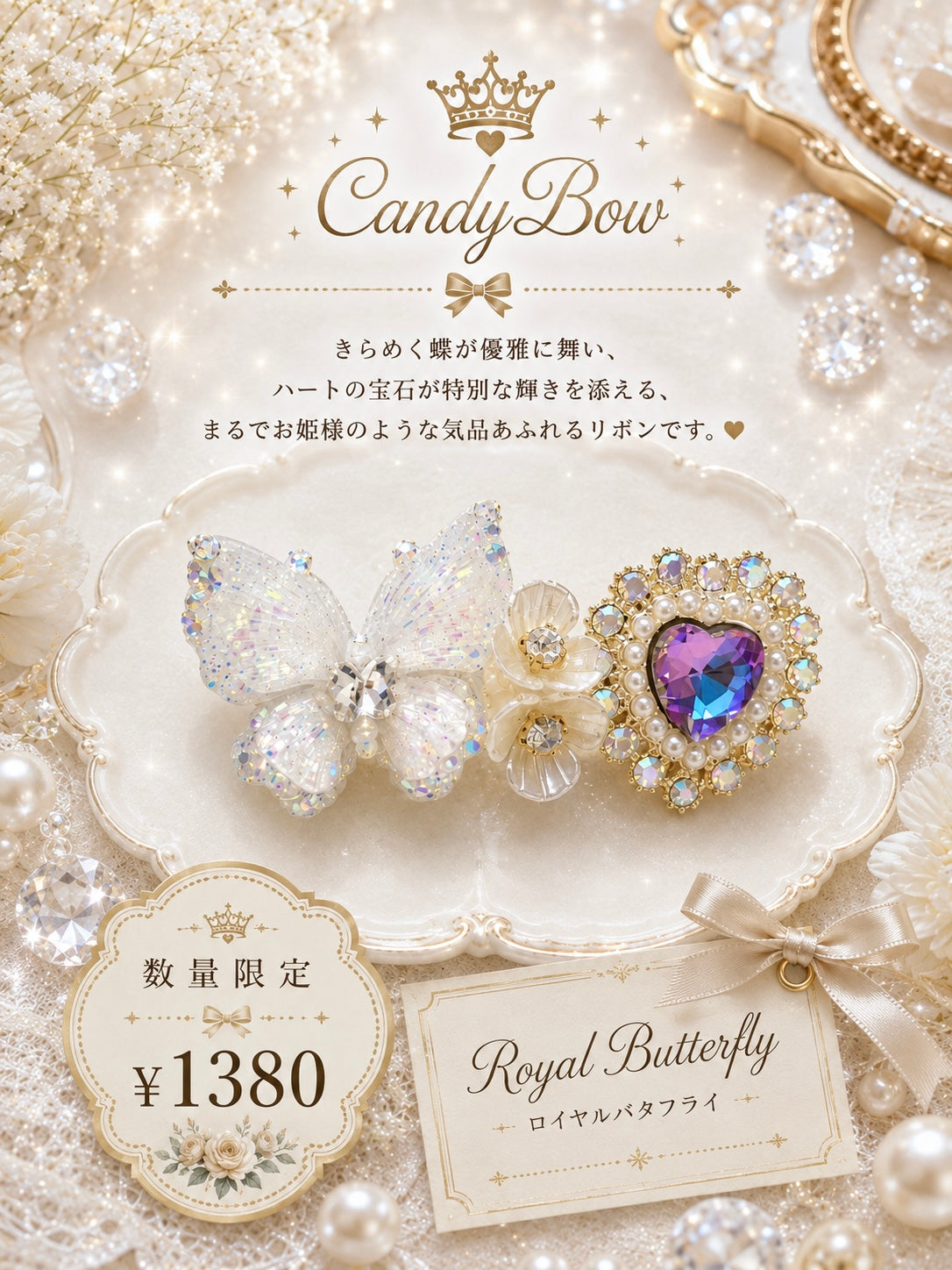 【CB260508】💜 Royal Butterfly Plastic Barrette