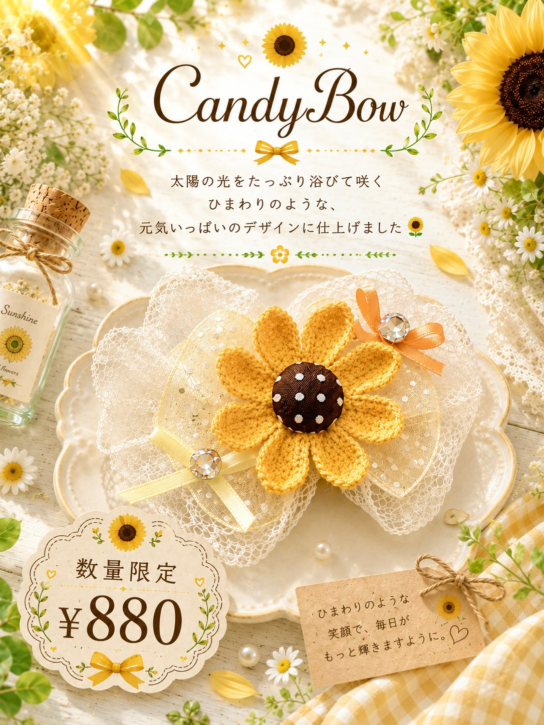 【CB260610】🌻 Sunny Bloom Plastic Barrette