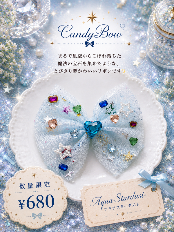 【CB260506】💎Aqua Stardust Plastic Barrette