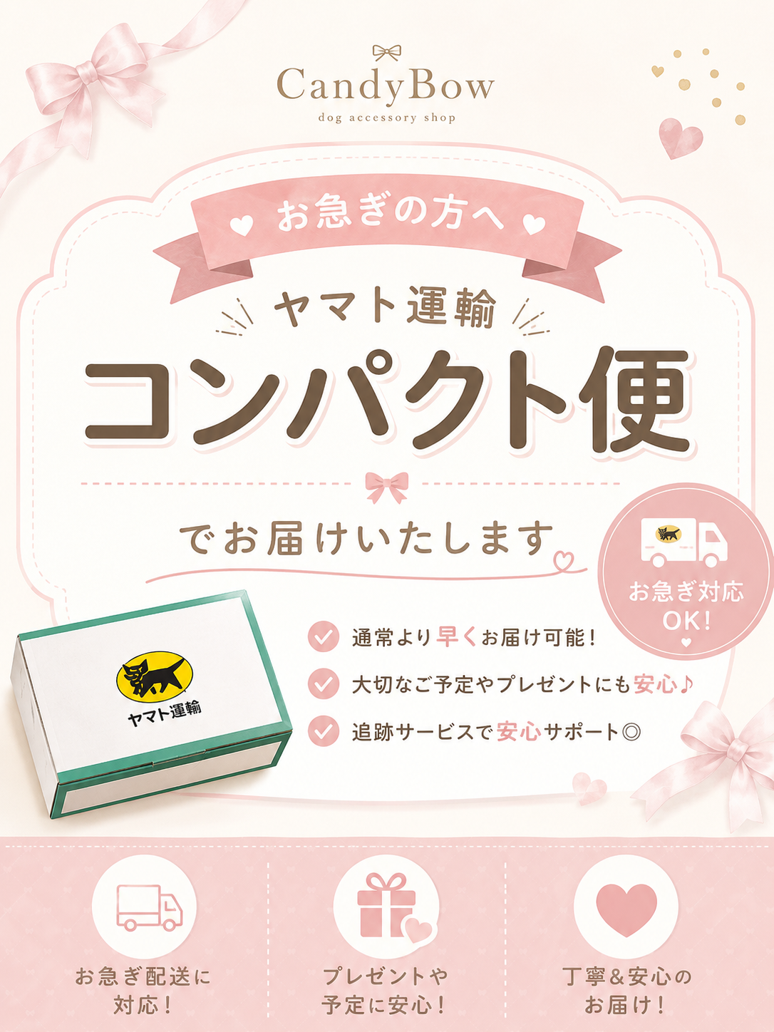 ヤマトコンパクト便にご変更
